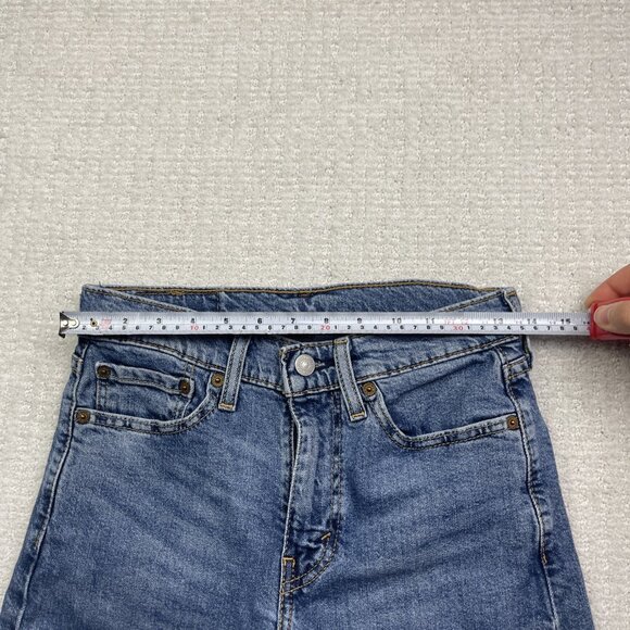 Levi’s 510 Cutoff Denim Shorts Men’s Size 28 Blue Distressed Jean Summer Casual - Picture 7 of 12